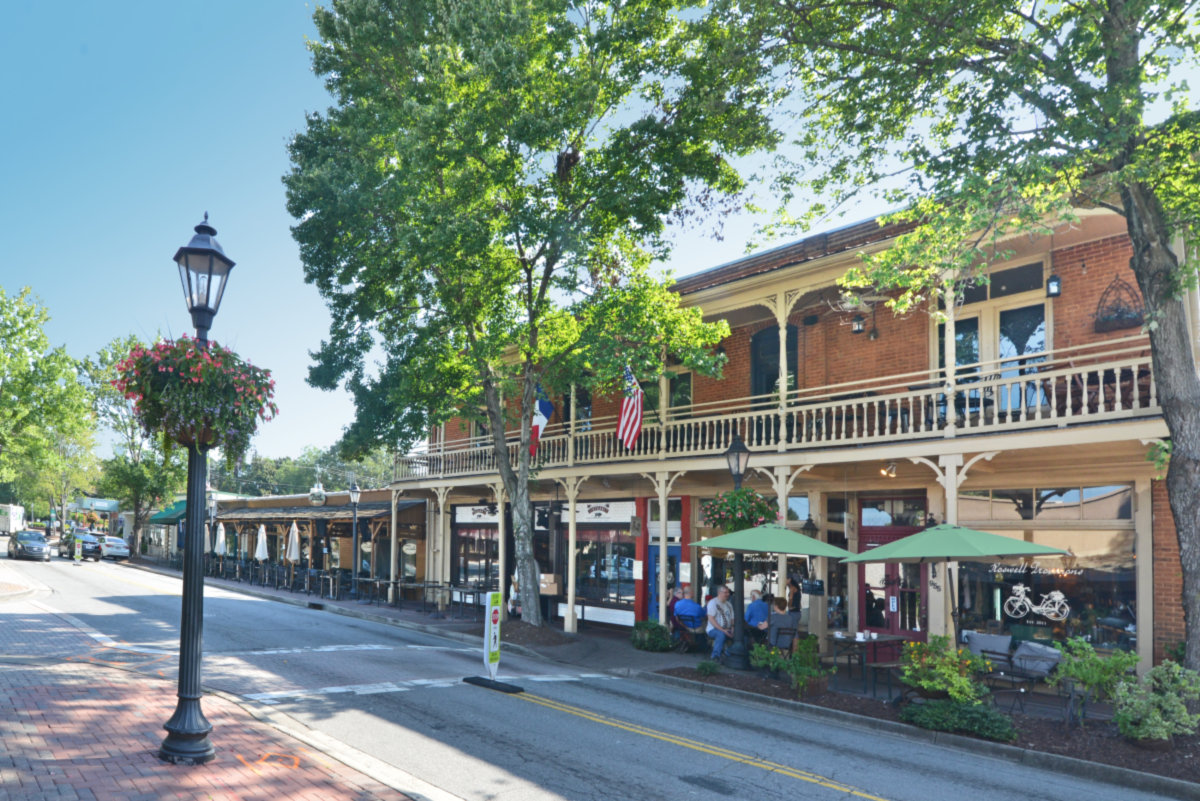 Historic downtown Roswell, GA